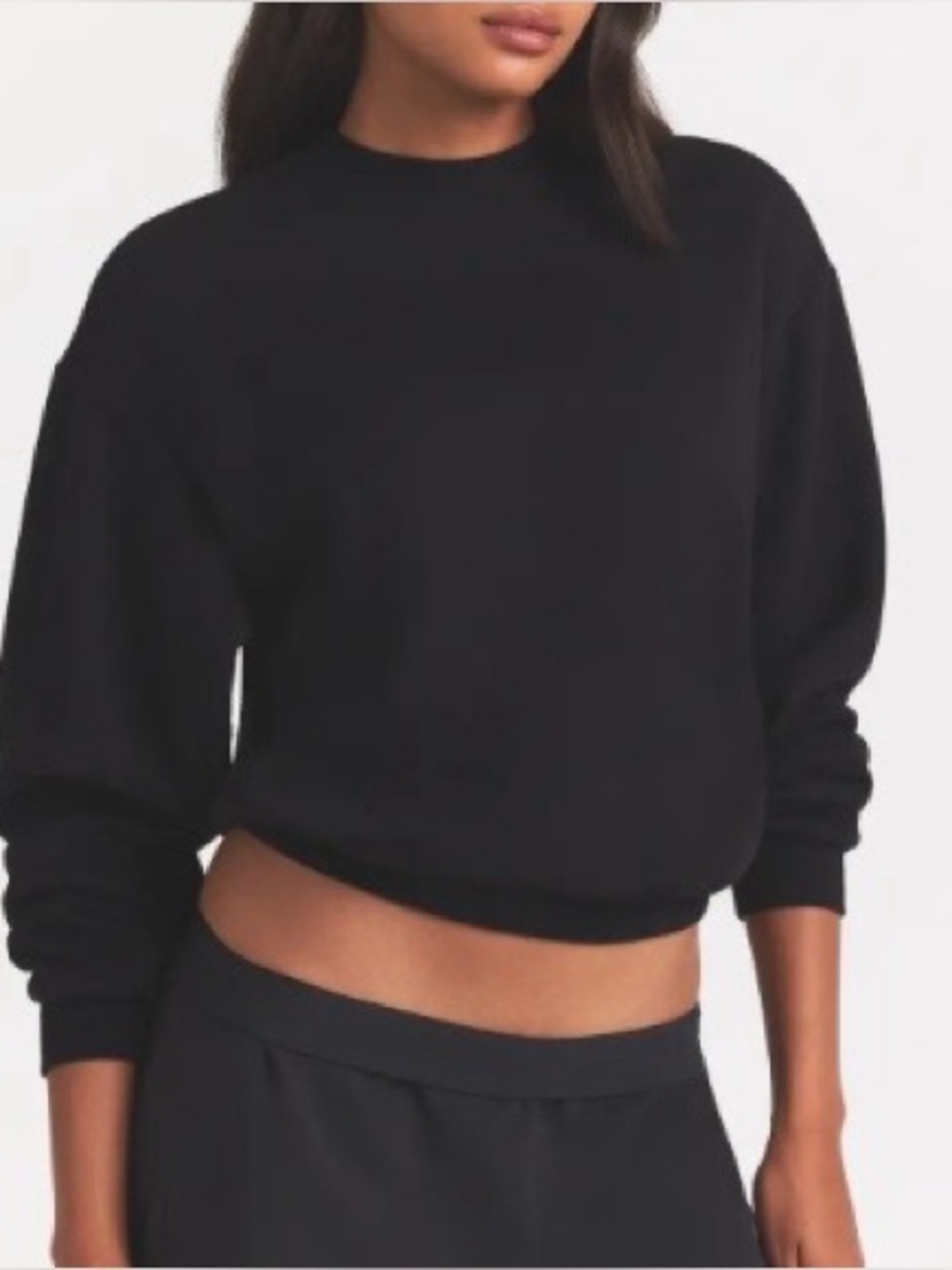 SKIMS Black Crewneck Pullover Sweater size s